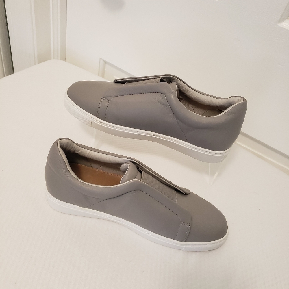 Halogen Carmen Womens Grey Leather Slip On Size 8.5M Casual, Stylish - Picture 5 of 10